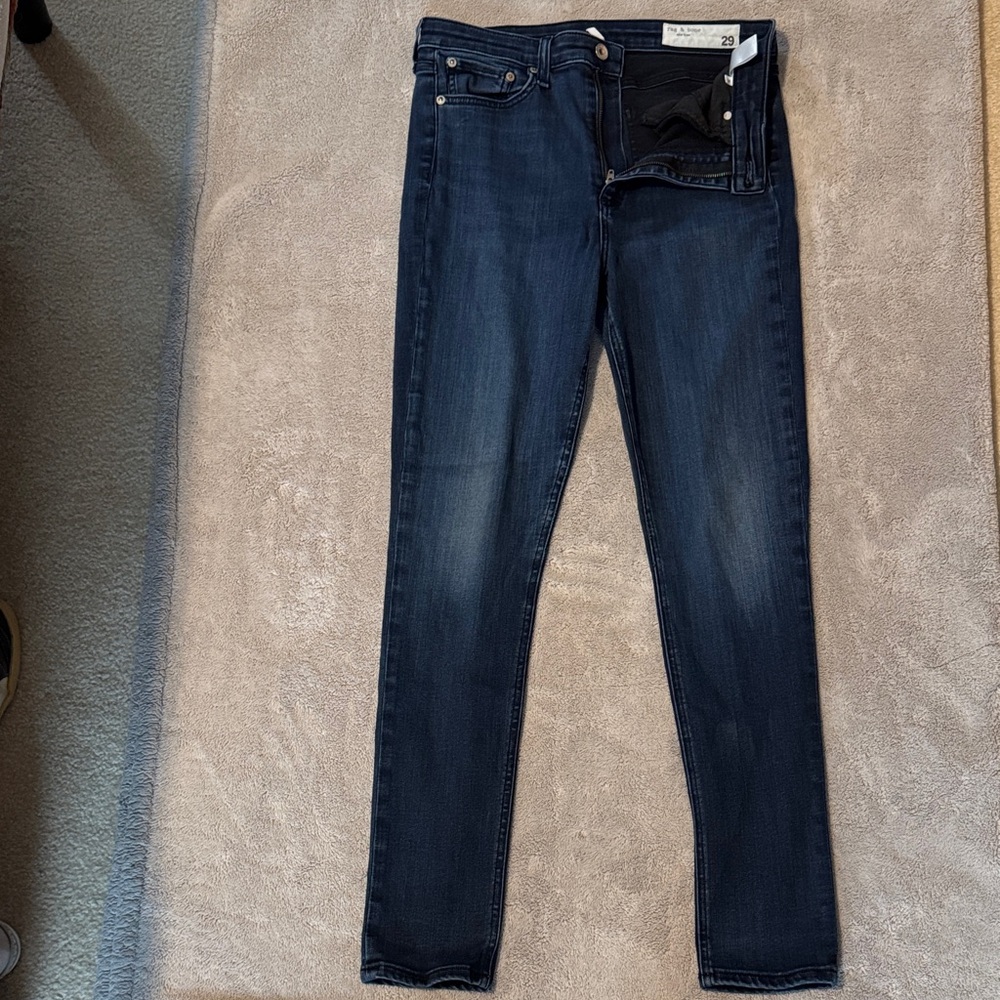 rag & bone Women's Deep Indigo Skinny Jeans